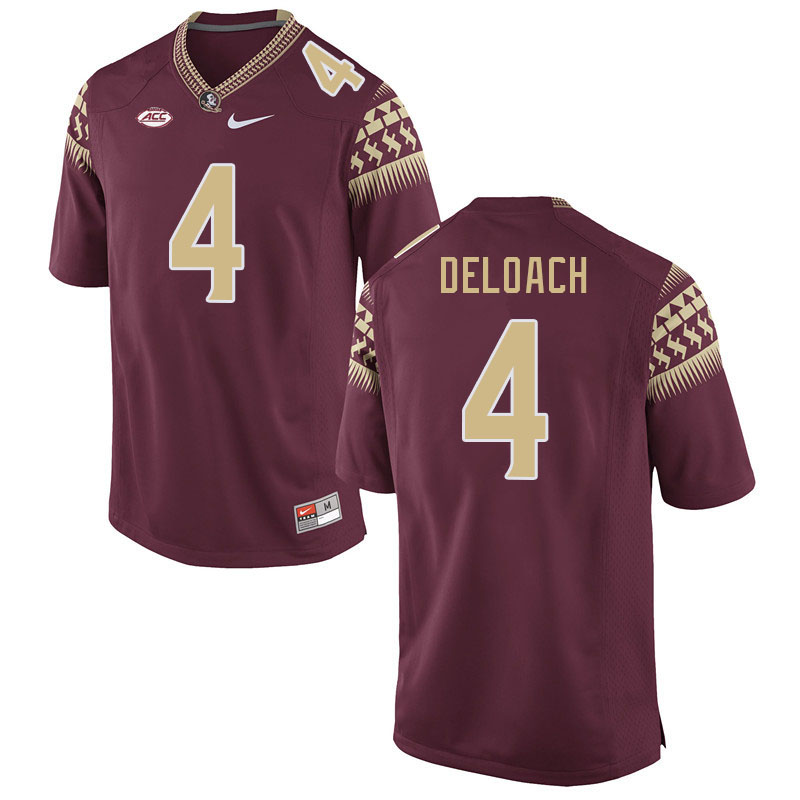 Men #4 Kalen DeLoach Florida State Seminoles College Football Jerseys Stitched-Garnet - Click Image to Close